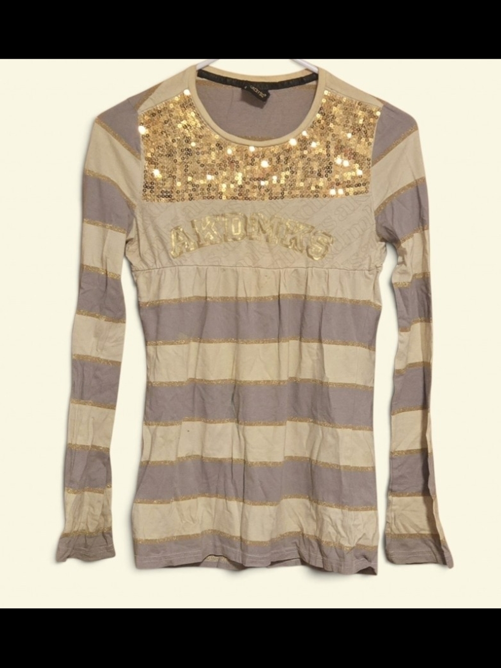 ACADEMIKS WHITE FASHION GIRL SPARKLY TOP